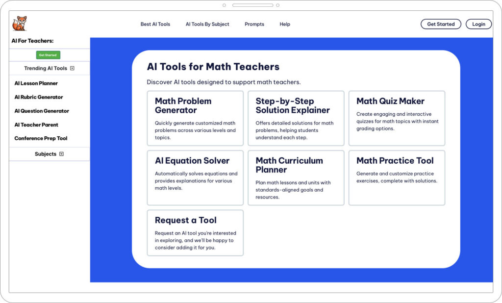 AI for Students App Dashboard