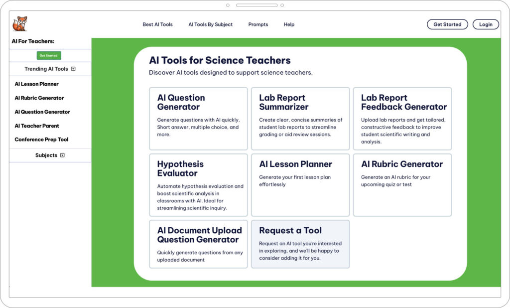 AI tools for students dashboard homework helper