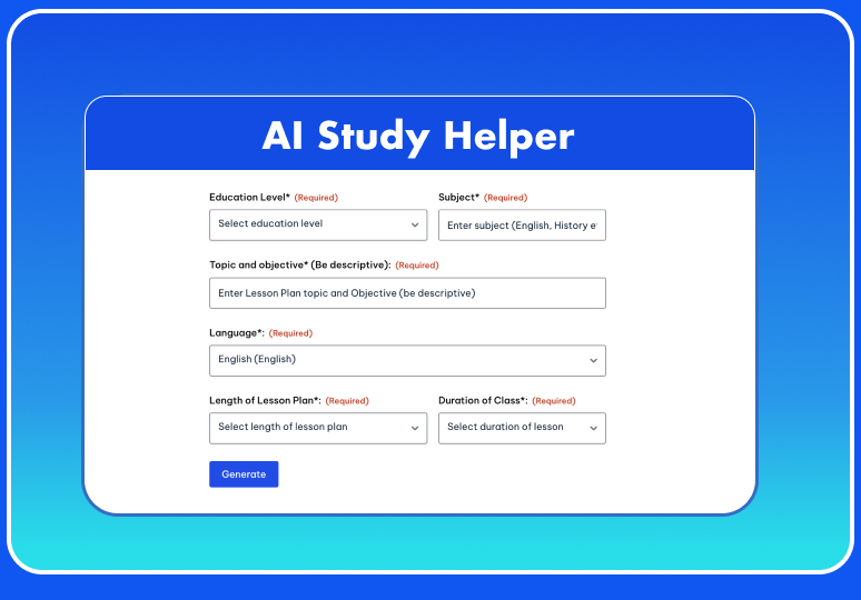 AI Study Helper for students to solve problems effectively user interface